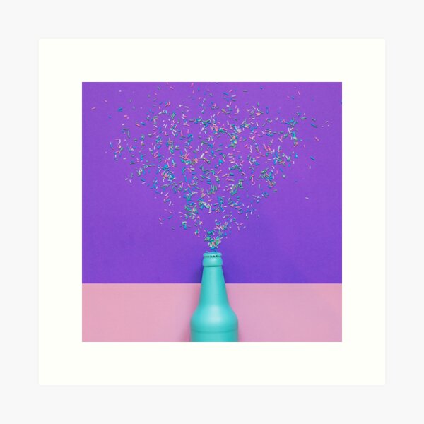 Confetti glittering splashes Art Print