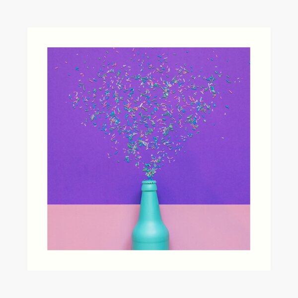 Confetti glittering splashes Art Print