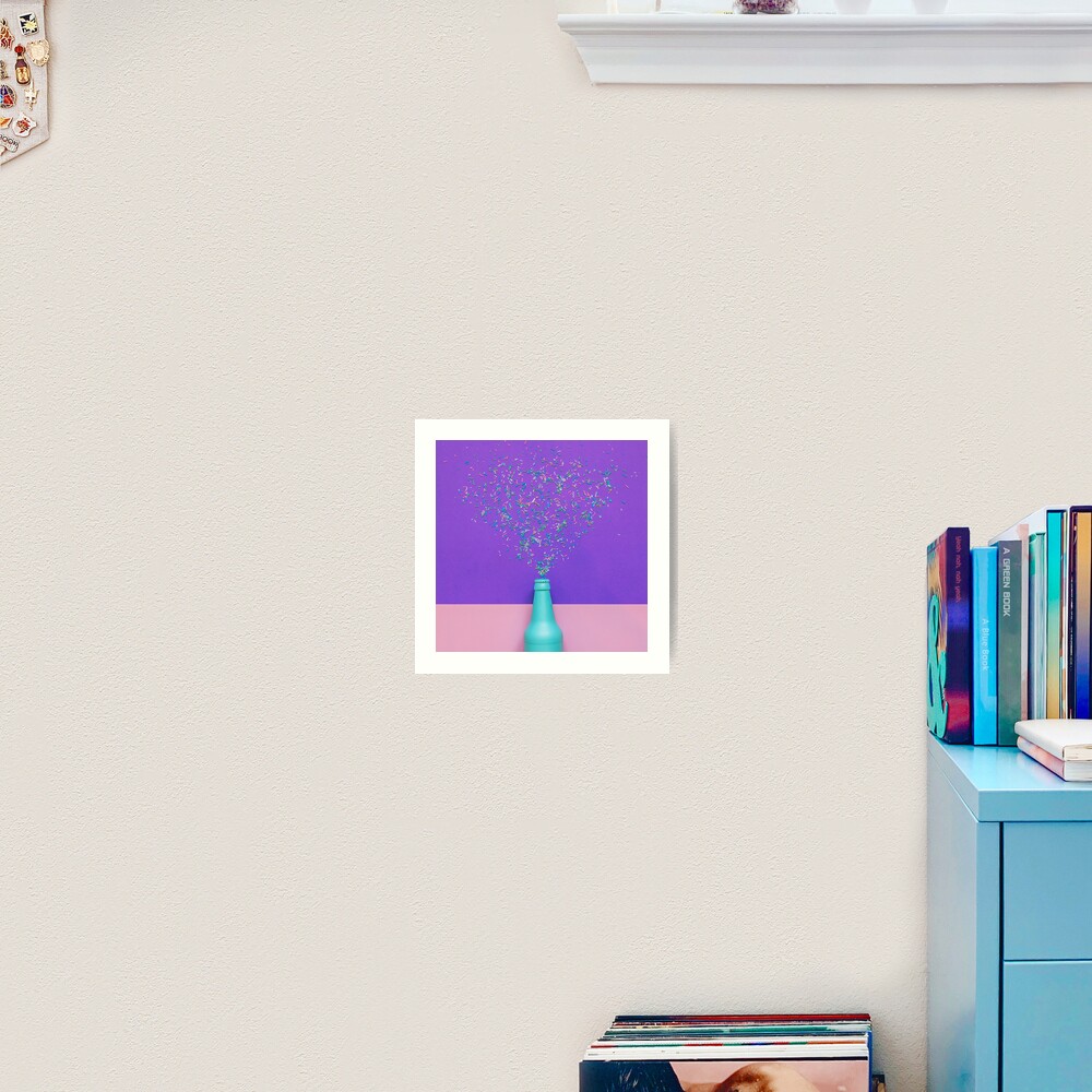 Confetti glittering splashes Art Print
