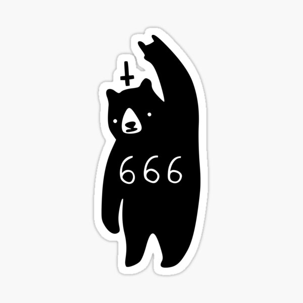 Black Bear Metal Sticker
