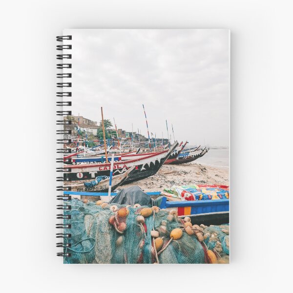 Item preview, Colourfully painted boats in the colourful harbour of Jamestown in Accra, Ghana designed and sold by michieldros.