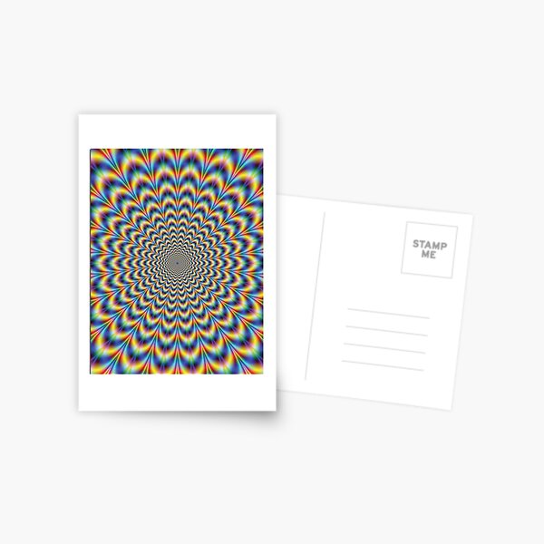 Optical illusion Trip Postcard