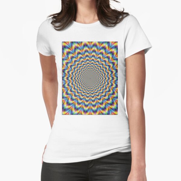 Optical illusion Trip Fitted T-Shirt