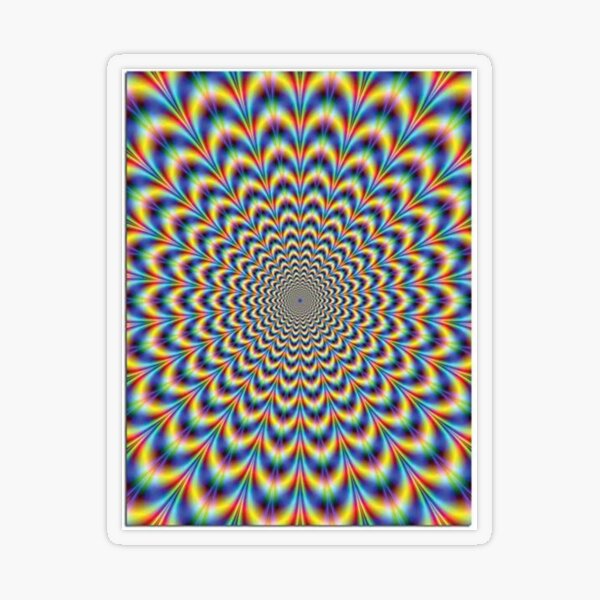 Optical illusion Trip Transparent Sticker