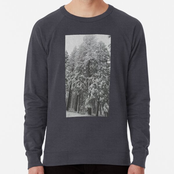 Grey Snowy Trees Lightweight Sweatshirt