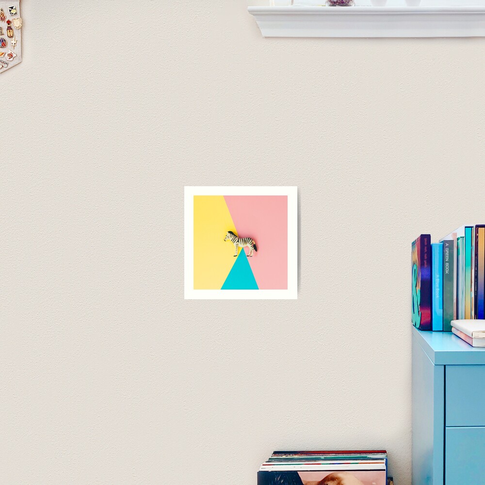 Wild zebra Art Print