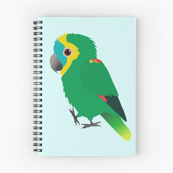 Item preview, Turquoise-fronted amazon digital vector illustration designed and sold by Bwiselizzy.