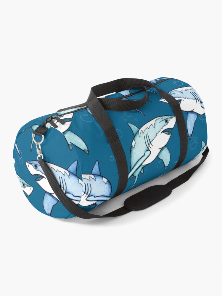Thumbnail 1 of 3, Duffle Bag, Shiver of Sharks - II designed and sold by ShorelineSally.