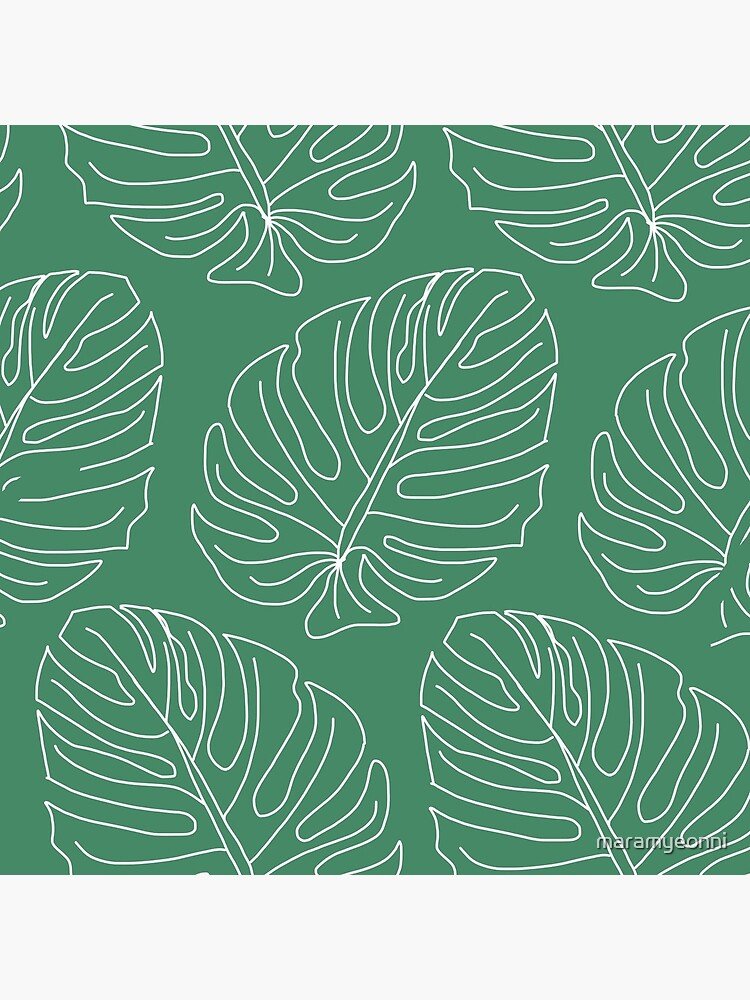 Tropical green leaf. Art Print