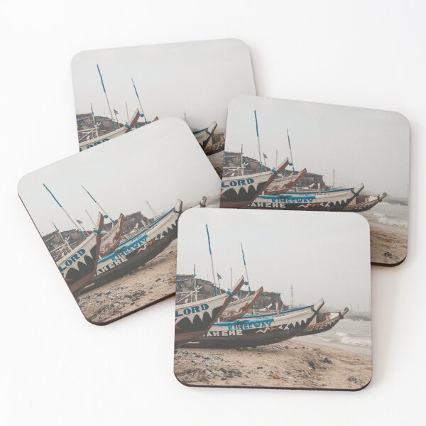 Item preview, Colourfully painted wooden boats in the harbour of Jamestown in Accra, Ghana designed and sold by michieldros.