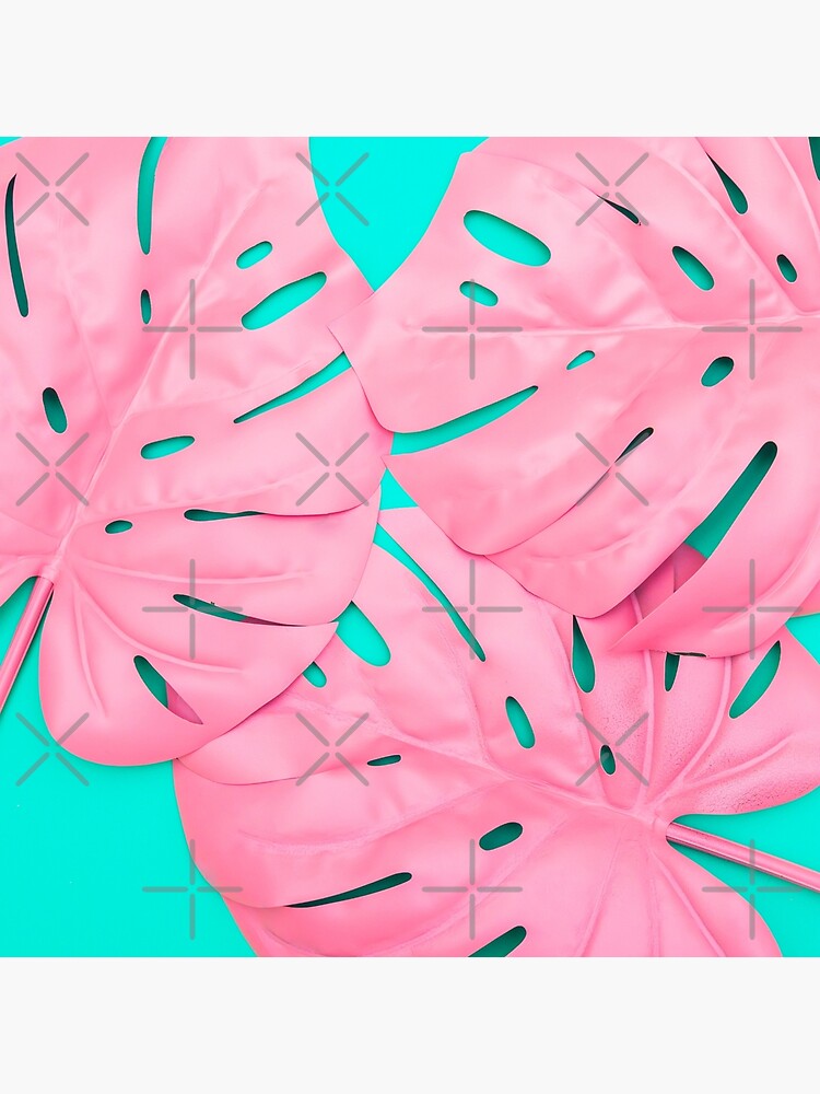 Pink Monstera Leaves by KatyaHavok