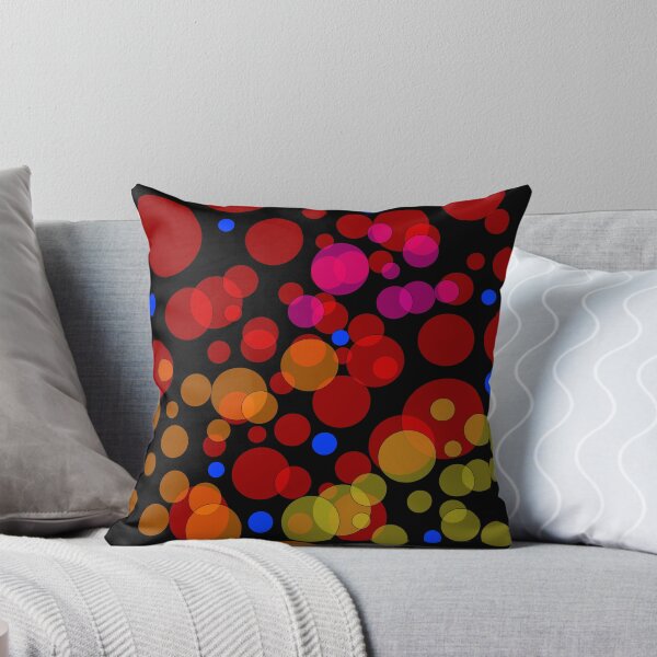 Item preview, Retro disco pattern circles red yellow green black blue designed and sold by Patricia Piotrak.
