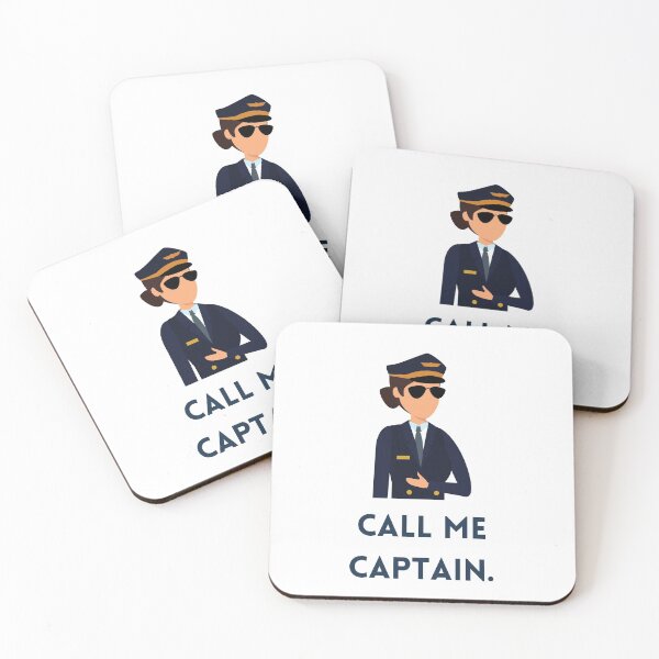 Item preview, Call me Captain - Woman Pilot aviation plane airplane girl power designed and sold by Mars Babe.