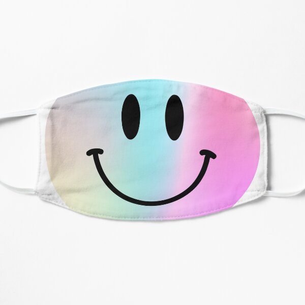 Holographic Smiley Face Happy Face Mask By Adamnicolson Redbubble