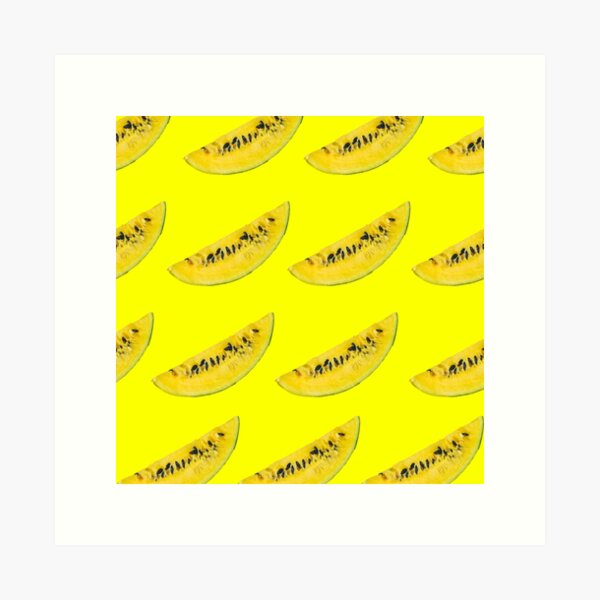 Yellow watermelon slices Art Print
