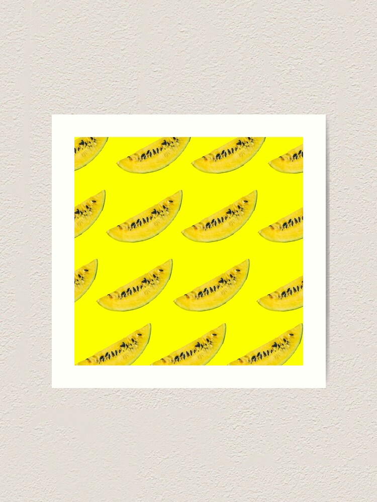 Alternate view of Yellow watermelon slices Art Print