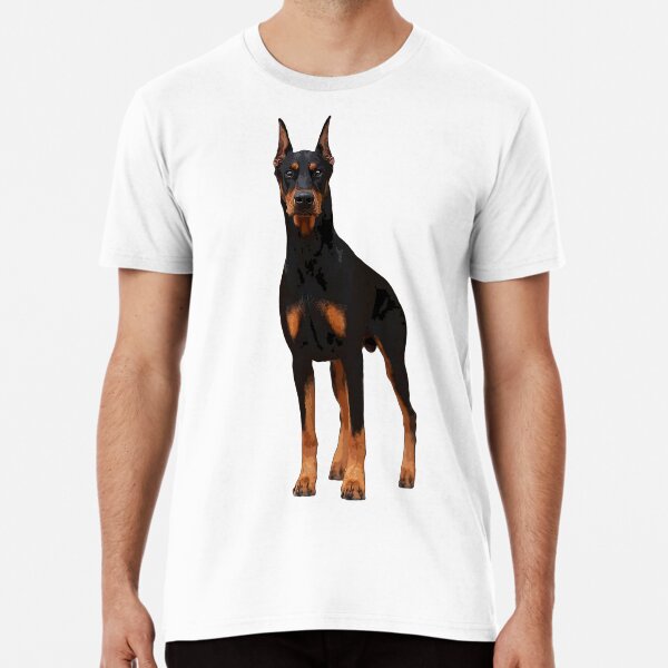 im Besitz von Haustier- und Tierliebhabern auf der ganzen Welt. Der Dobermann ist ein atemberaubender Hund in den Farben Schwarz, Braun und Braun. Ein tolles Geschenk für jeden Dobermann-Enthusiasten. Kontaktieren Sie mich für benutzerdefinierte Hintergr Premium T-Shirt