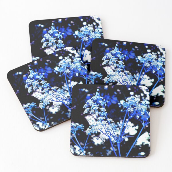 Item preview, Pattern flowers black blue white designed and sold by Patricia Piotrak.