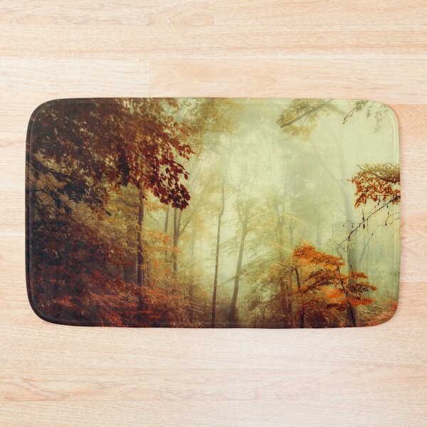 Item preview, Mystical woodlands - Forest Scenery in red and yellow tones designed and sold by Dyrk Wyst Redbubble Shop.