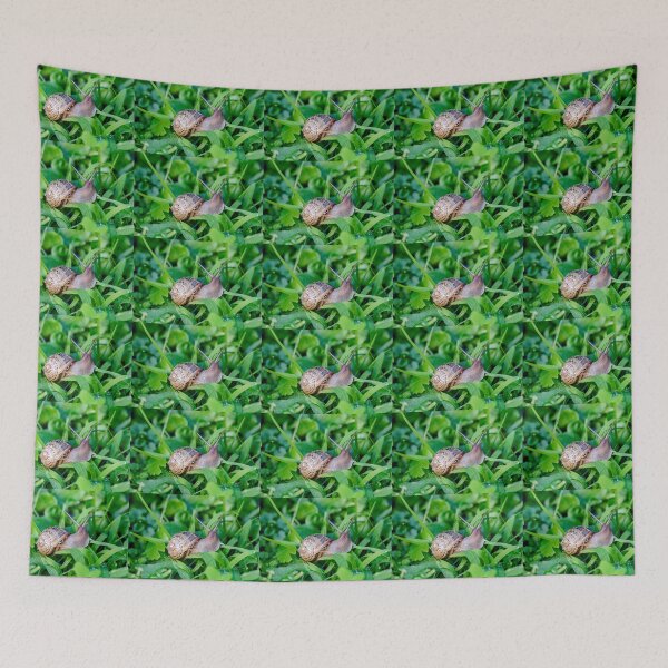 Item preview, Snail on the green leaves designed and sold by yurix.