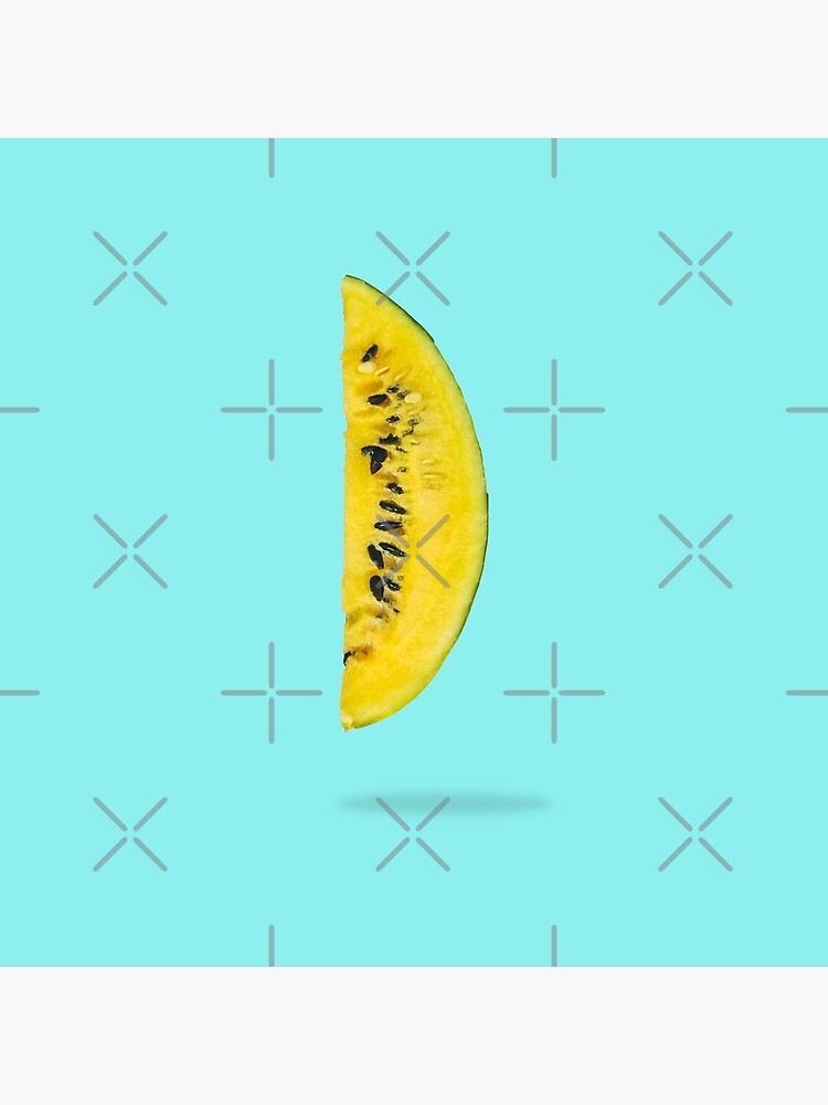 Yellow watermelon slice floating in the air by KatyaHavok