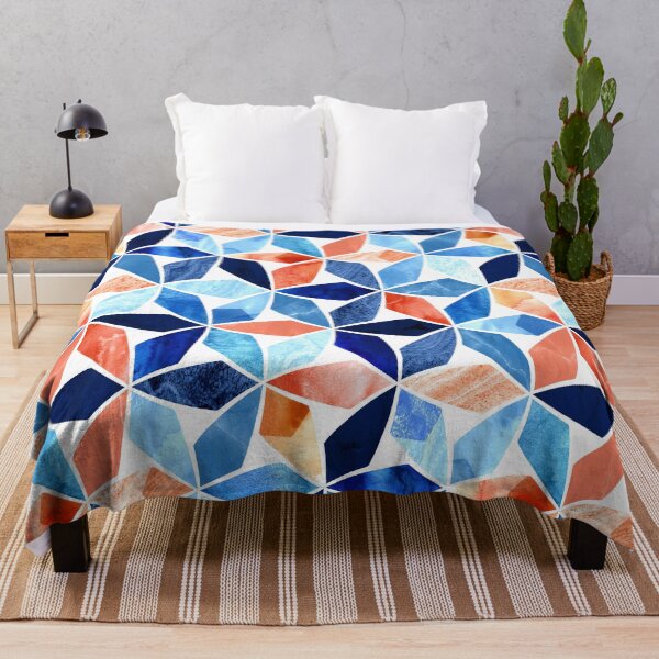 Item preview, Mosaic Marble Blues & Rustic Reds designed and sold by TigaTiga.