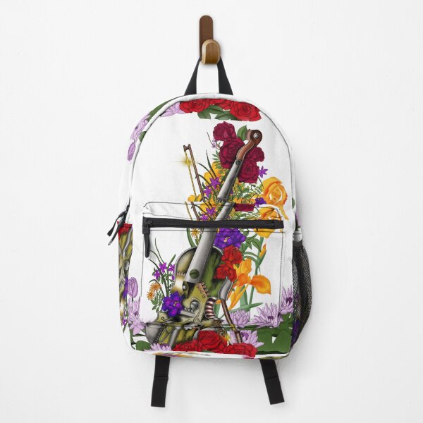 Item preview, Old rusty steampunk violin surrounded by flowers - high contrast designed and sold by Patricia Piotrak.