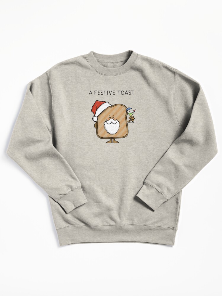 Thumbnail 2 of 7, Pullover Sweatshirt, Festive Toast designed and sold by carlbatterbee.