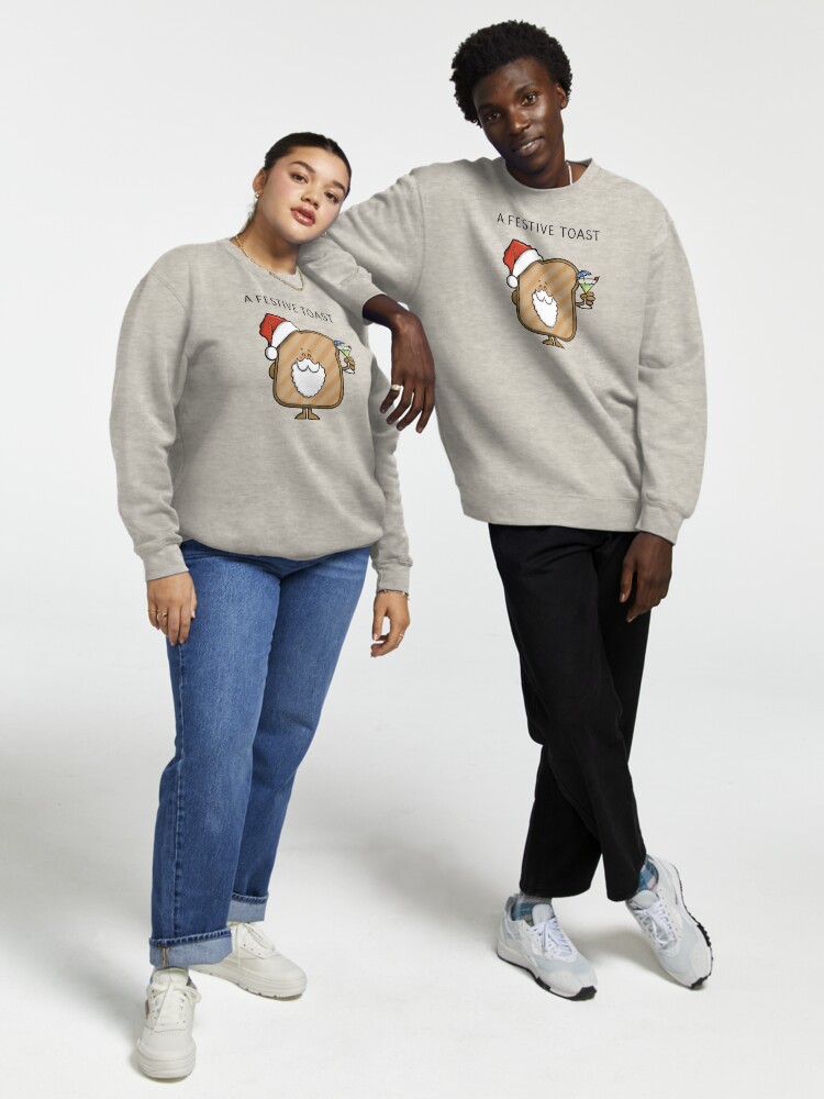 Thumbnail 1 of 7, Pullover Sweatshirt, Festive Toast designed and sold by carlbatterbee.