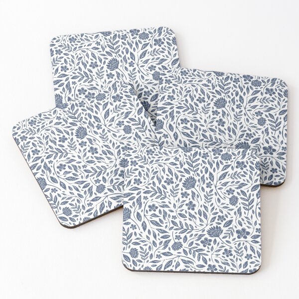 Item preview, Delft Blue Botanical Florals designed and sold by junkydotcom.