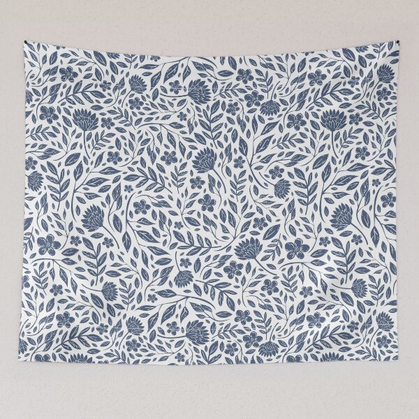 Item preview, Delft Blue Botanical Florals designed and sold by junkydotcom.