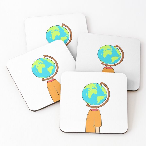 Item preview, Globe on a cartoon character's head designed and sold by Prerana Jain.