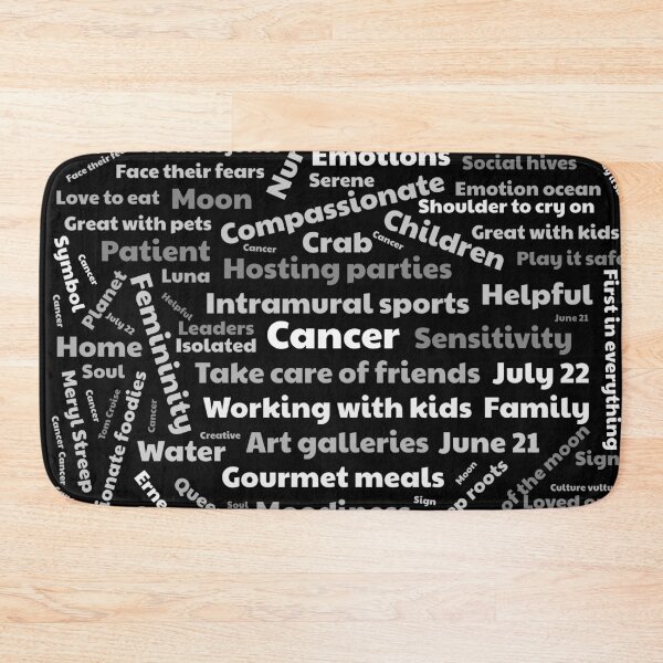 Item preview, Cancer zodiac wordcloud designed and sold by NerdySherds.