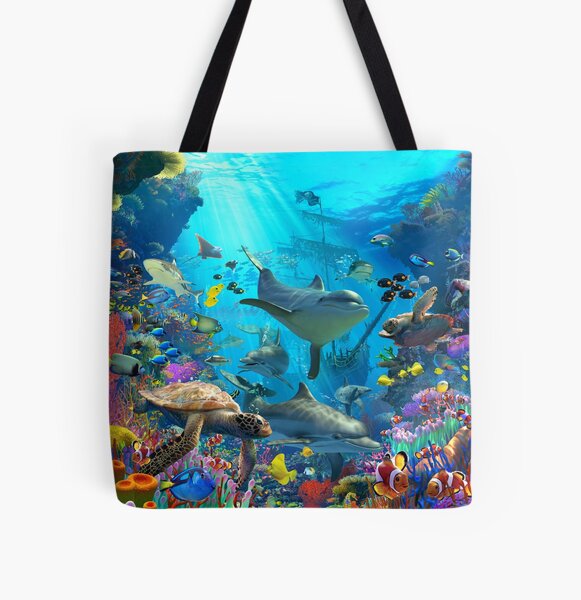 Saltwater Canvas Dolphin Beach Bag at SwimOutlet.com