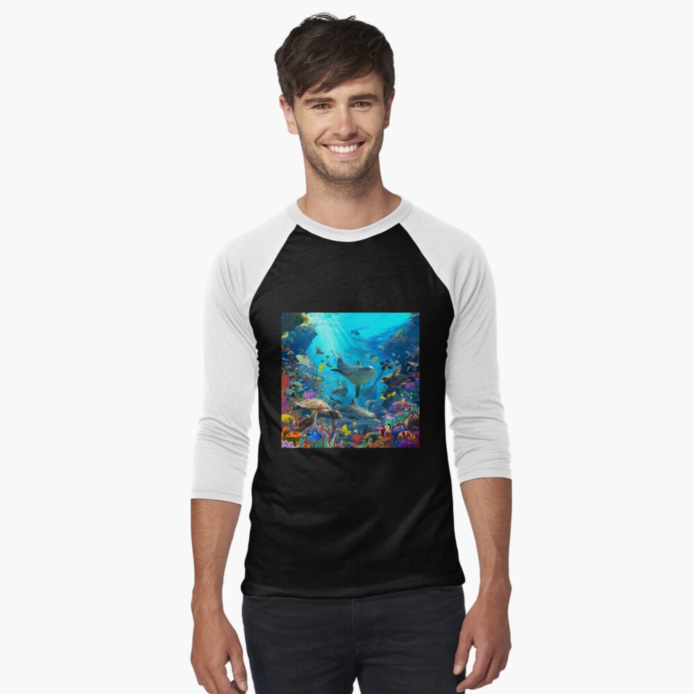 Vista previa del artículo con la obra «Camiseta ¾ estilo béisbol», diseñado y vendido por DavidPenfound.