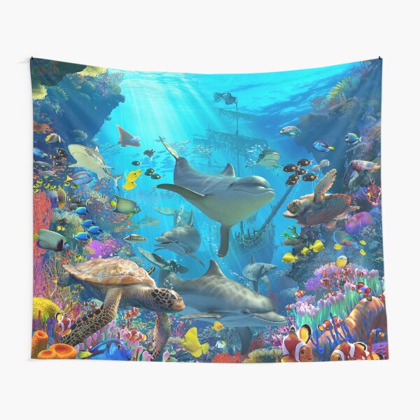 Dolphin Playground Tapestry