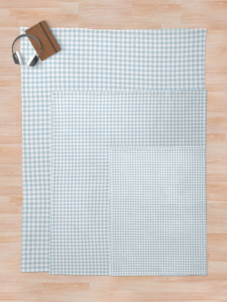 Beautiful And Charming Baby Blue Gingham Check Throw Blanket Bl-SQLWJBRQ