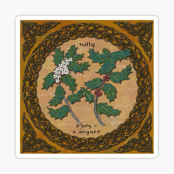 Celtic Tree Calendar - Holly Sticker