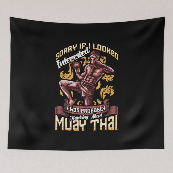 Item preview, Funny Sorry I Was Thinking About Muay Thai Pun designed and sold by perfectpresents.
