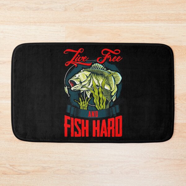Item preview, Live Free And Fish Hard Patriotic Fisherman designed and sold by perfectpresents.