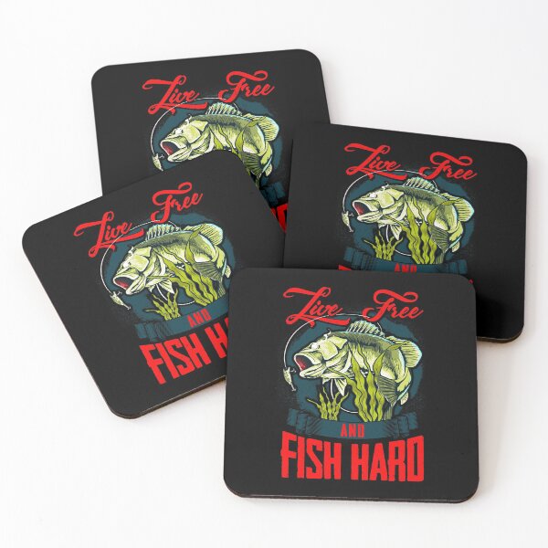 Item preview, Live Free And Fish Hard Patriotic Fisherman designed and sold by perfectpresents.