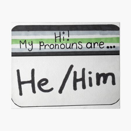 Pronouns Agender Version They Them Art Board Print By Beelixir Redbubble