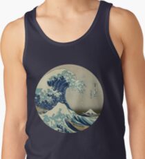 Camiseta de tirantes Gran ola fuera del círculo de Kanagawa