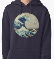 Great Wave off Kanagawa circle Pullover Hoodie