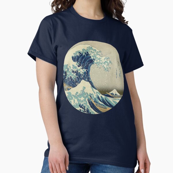 Item preview, Great Wave off Kanagawa circle designed and sold by monsterplanet.