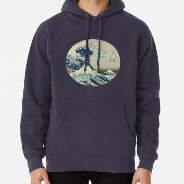 Gran ola del círculo de Kanagawa Sudadera con capucha