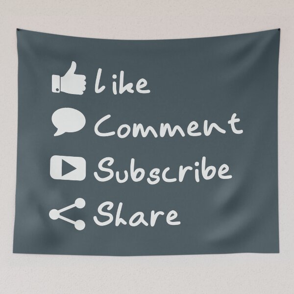 Item preview, Like, comment, subscribe, and share designed and sold by MadabinaDesign.