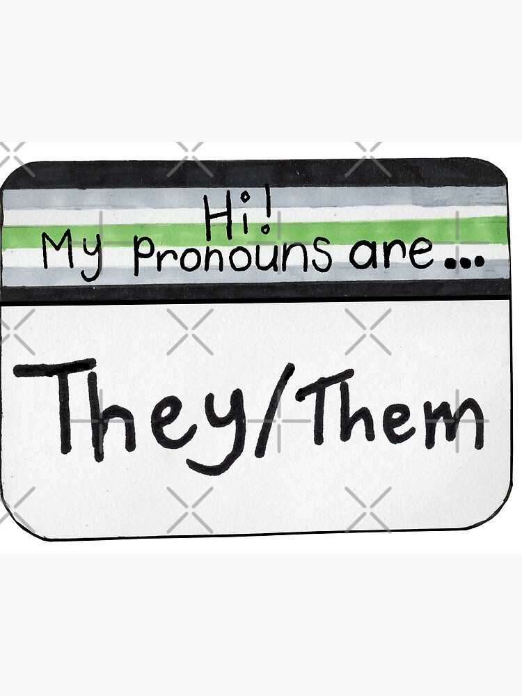 Pronouns Agender Version They Them Art Board Print By Beelixir Redbubble