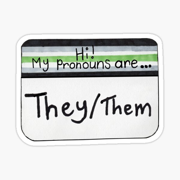 Pronouns Agender Version They Them Sticker By Beelixir Redbubble