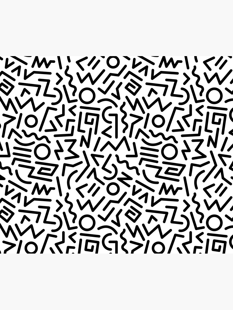 Memphis Pattern Black and White by junkydotcom